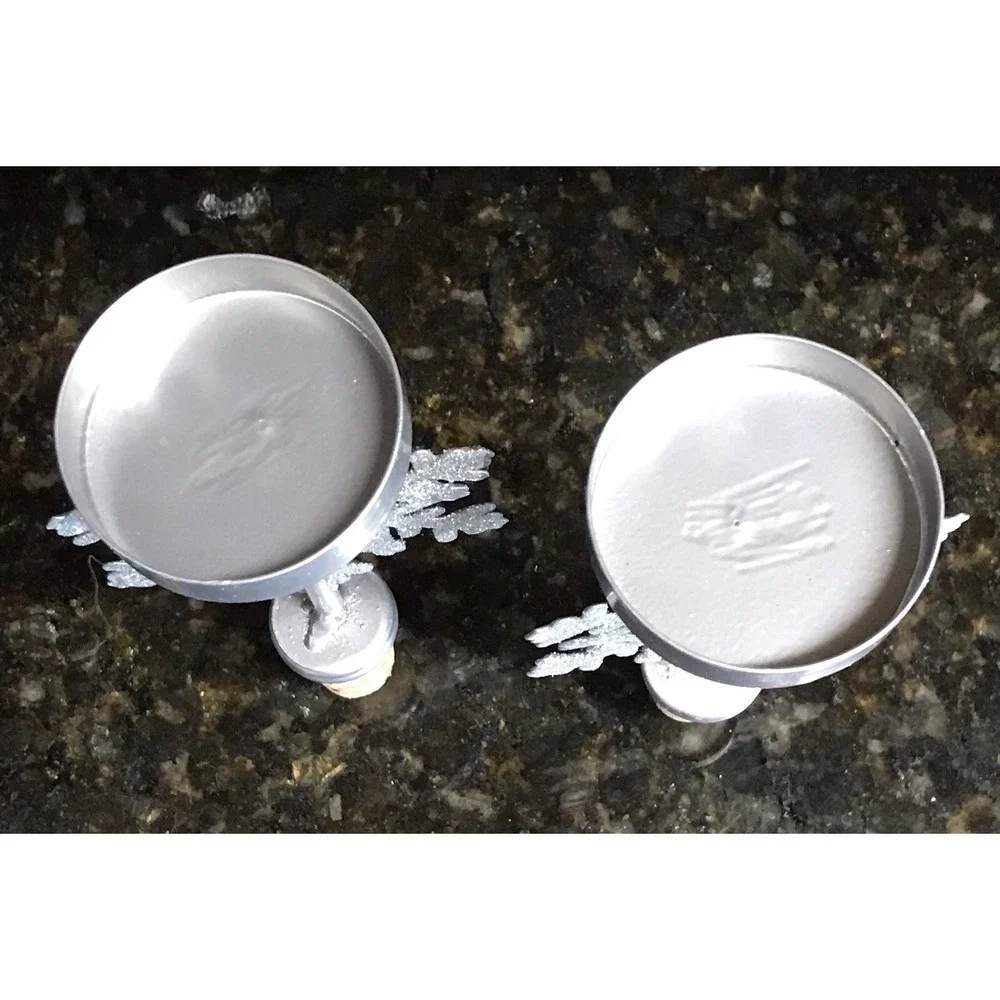 Snowflake Wine Bottle Stopper Votive Tea Light‎ Candle Holder Christmas Decor